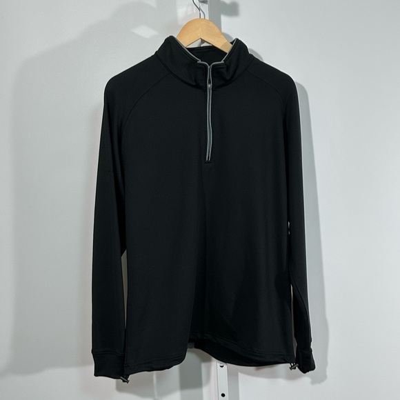 Dunning Golf ¼ Zip Pullover – Men’s L Black Performance Layer Reflective Stripe - Picture 1 of 5